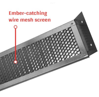 eave vents ember-catching wire mesh screen