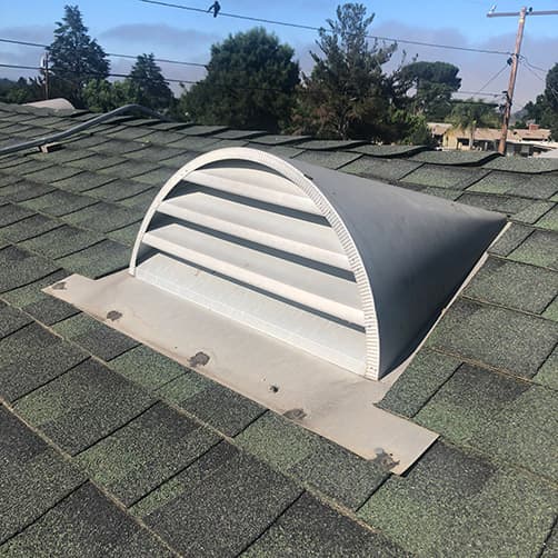 Retrofitted fire safe Dormer Vent