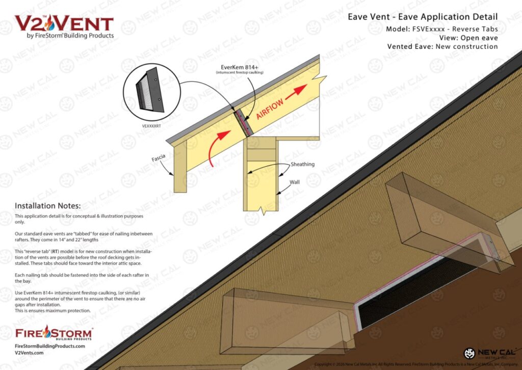 Reverse Tabbed Eave Vent