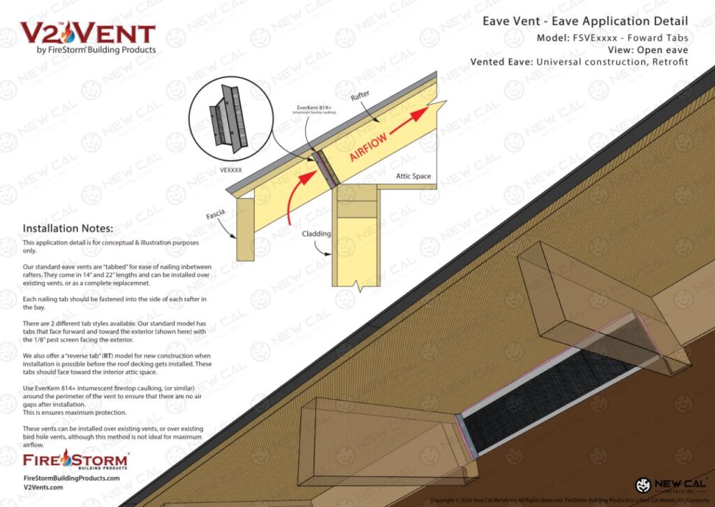 Forward Tabbed Eave Vent