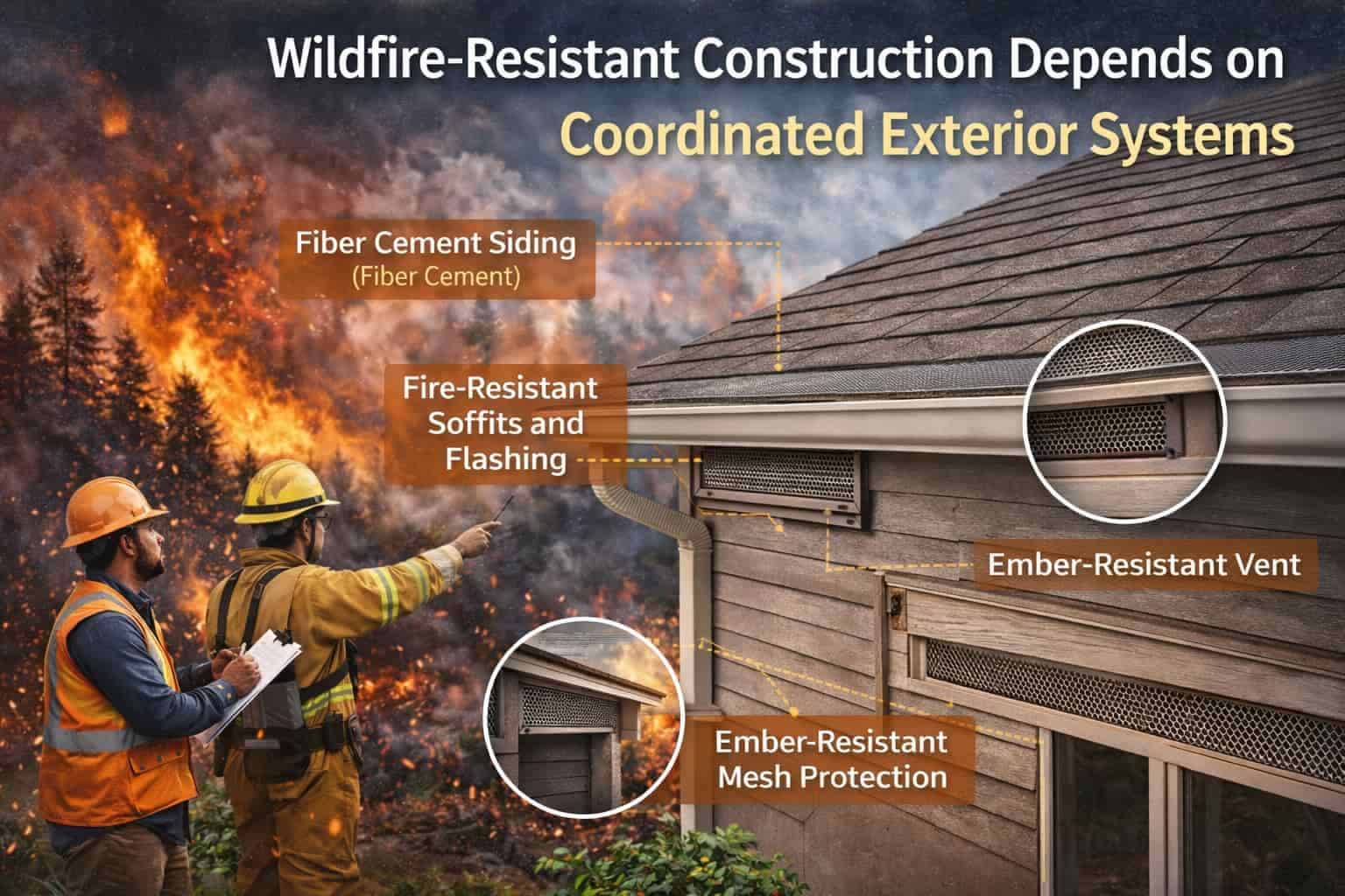 fire resistant Construction Materials: How Siding, Vents, and Ember Protection Work Together