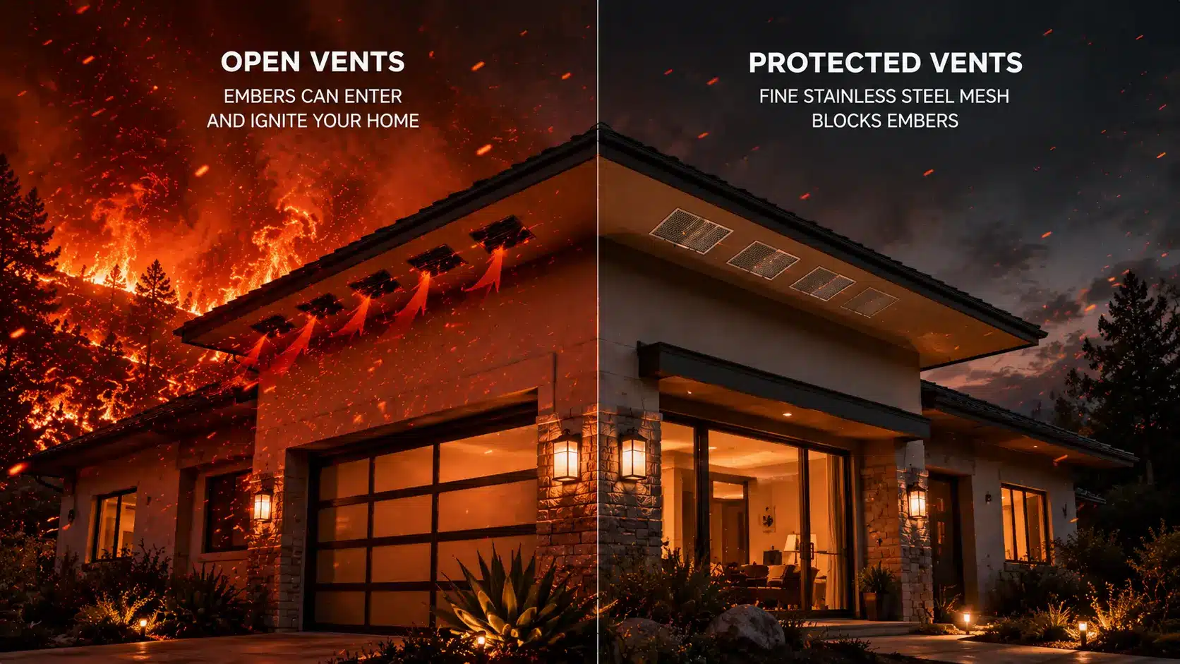 wildfire ember resistant vents california home