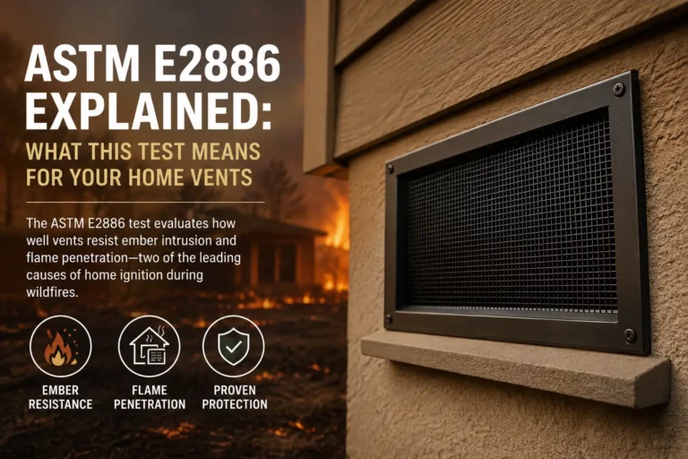 ASTM E2886 Wildfire Vent Protection