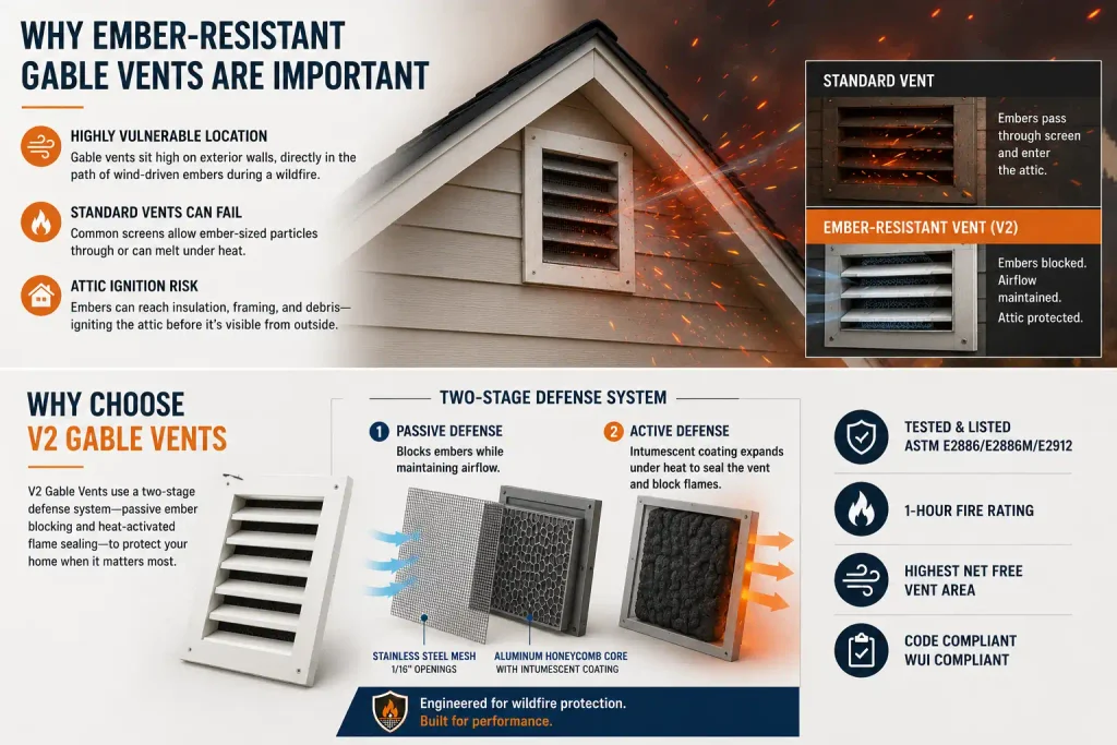 Ember-Resistant Gable Vents