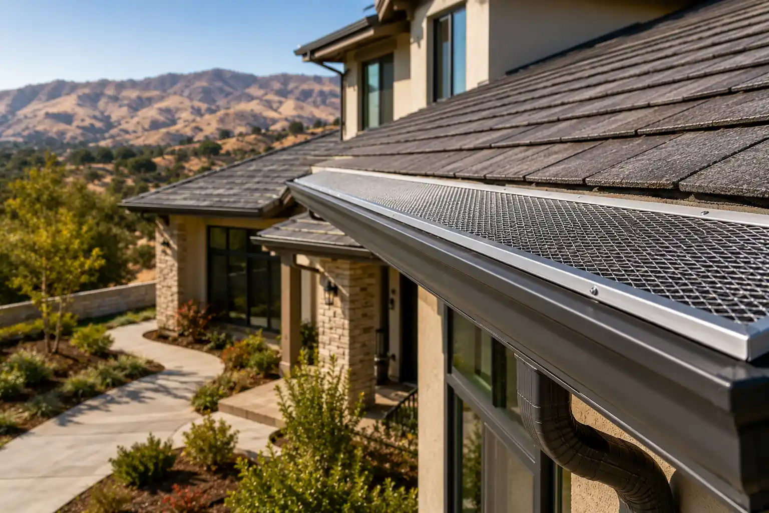 Modern Home with Gutter Guard Detail