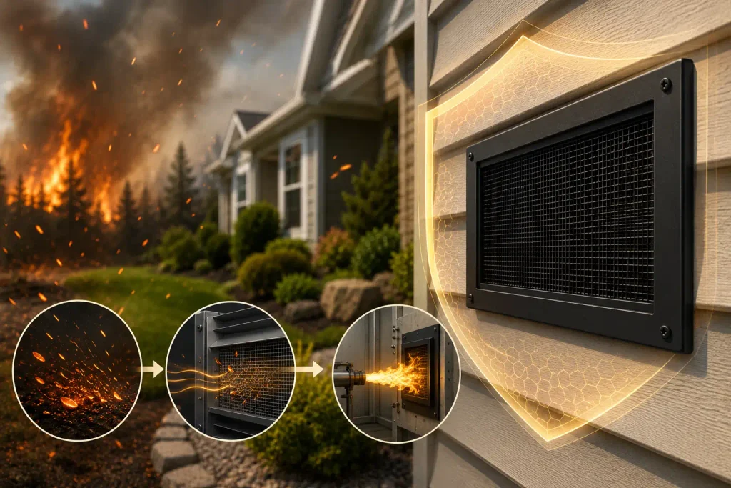 Wildfire Ember-Protected Vent Testing