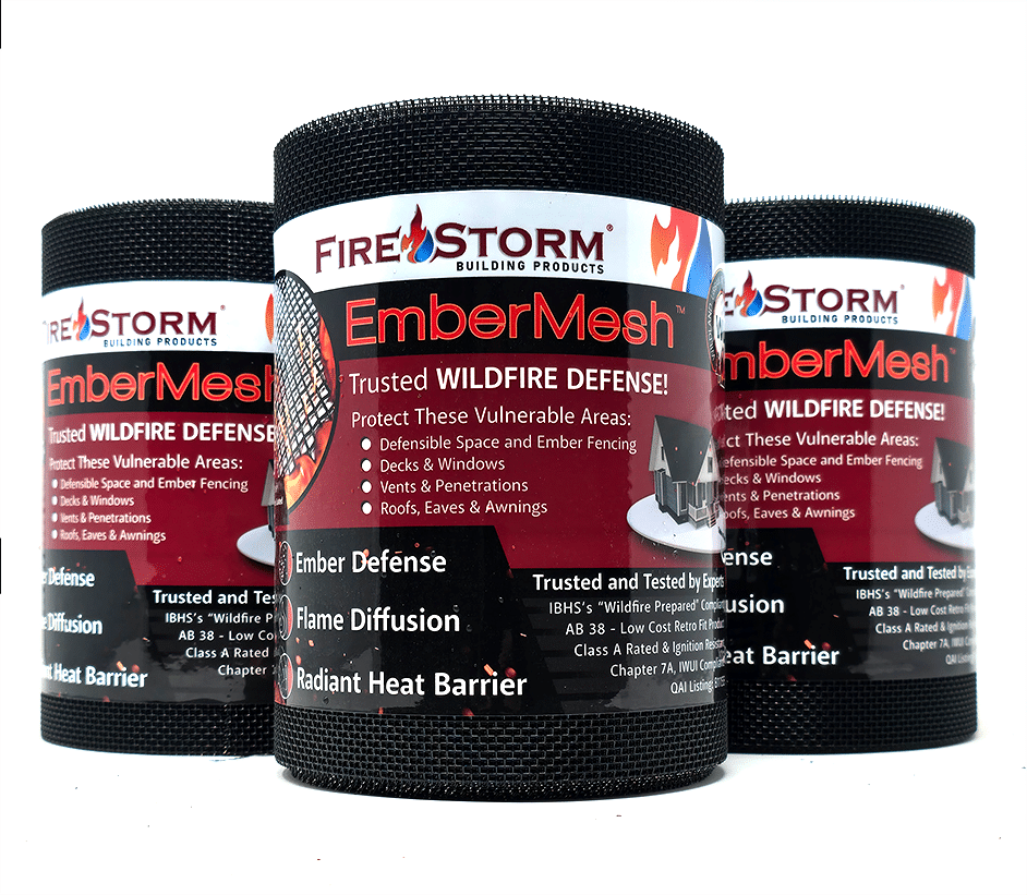 EmberMesh is a wildfire-rated ember mesh used for ember defense