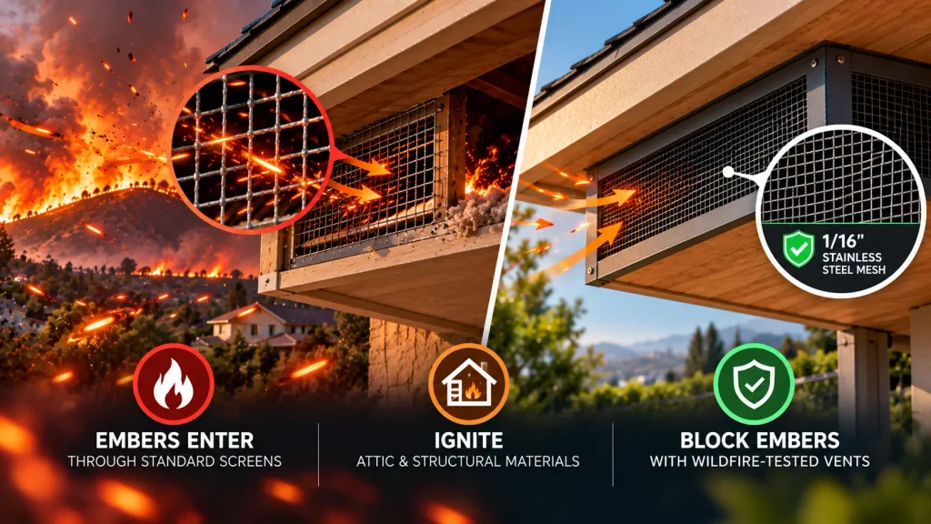 ember risk vs resistant vents